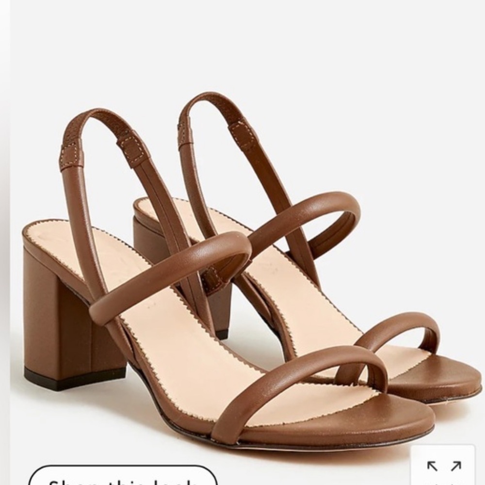 J. Crew Lucie Slingback Block-Heel Sandals - 7.5